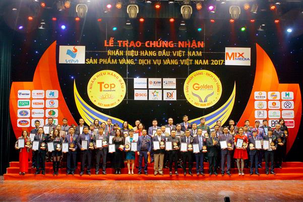 Nhãn hiệu hàng đầu Việt Nam - Sản phẩm vàng, Dịch vụ vàng Việt Nam năm 2017